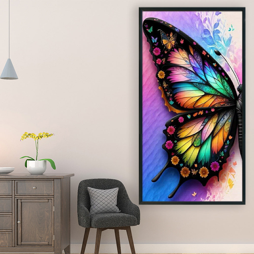Half Butterfly - 11CT Stamped Cross Stitch 45*75CM