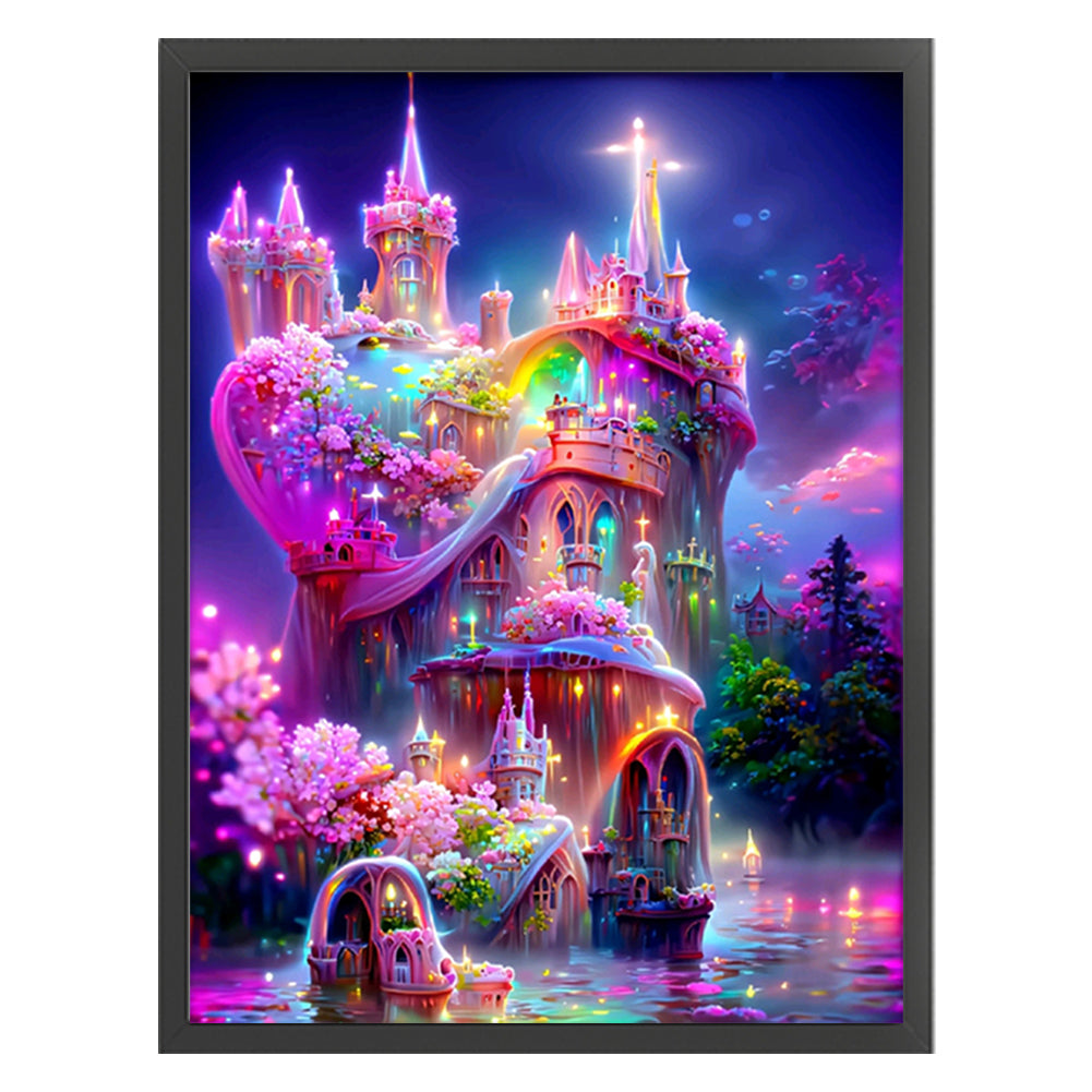 Colorful Exquisite Castle - 11CT Stamped Cross Stitch 50*65CM