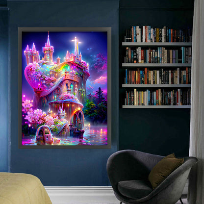 Colorful Exquisite Castle - 11CT Stamped Cross Stitch 50*65CM