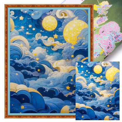 Night Clouds - 11CT Stamped Cross Stitch 50*65CM