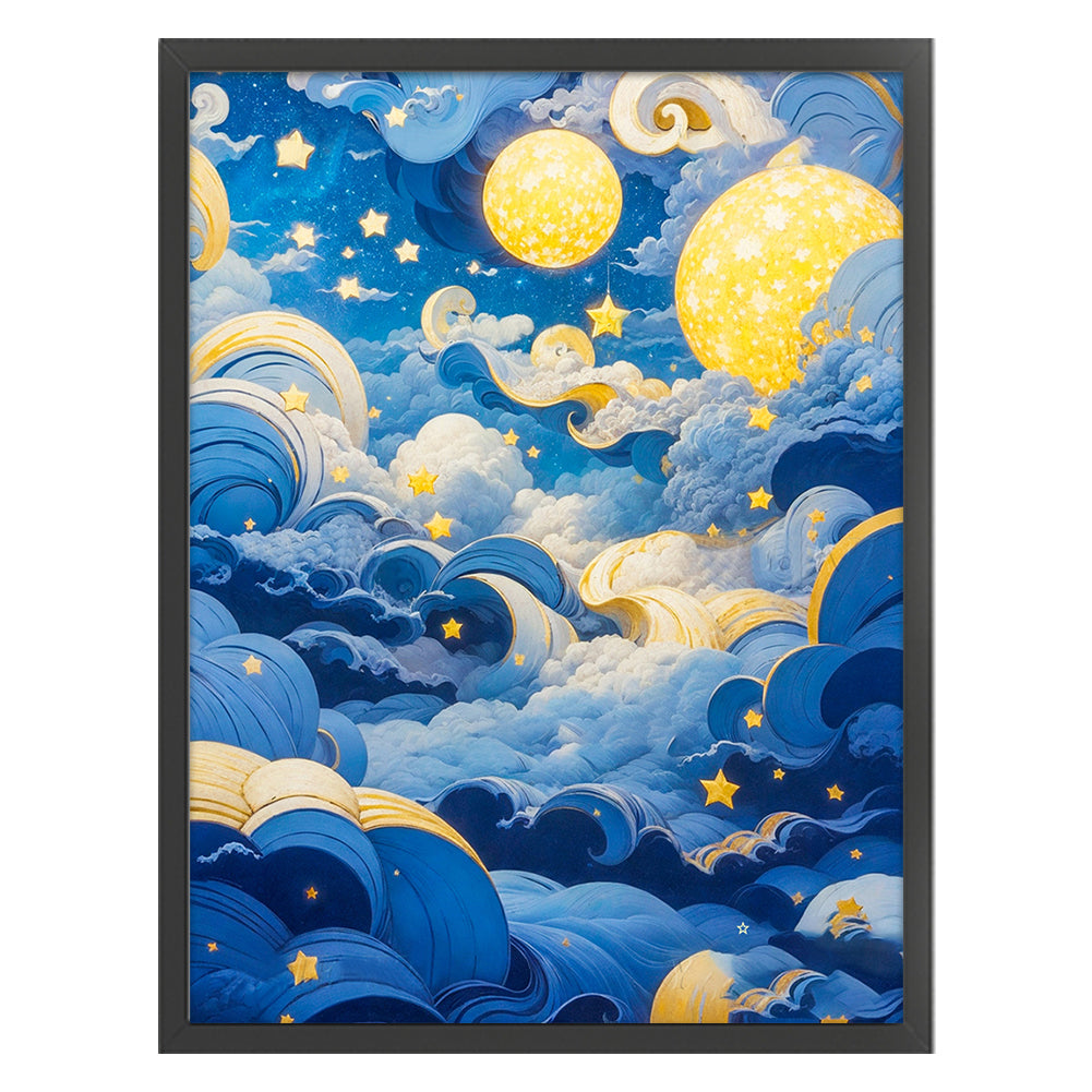 Night Clouds - 11CT Stamped Cross Stitch 50*65CM