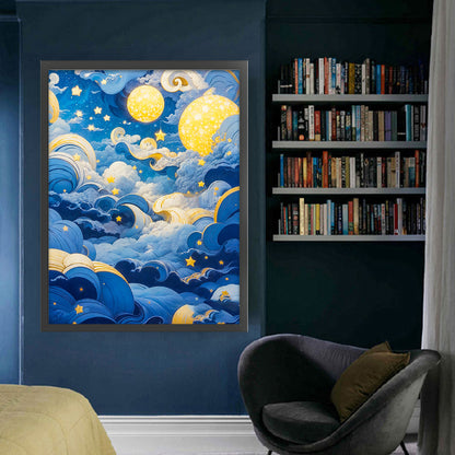 Night Clouds - 11CT Stamped Cross Stitch 50*65CM