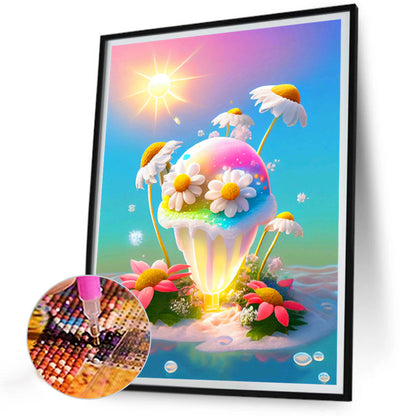 Dreamy Rainbow Ice Cream - Full Round Drill Diamond Painting 30*40CM