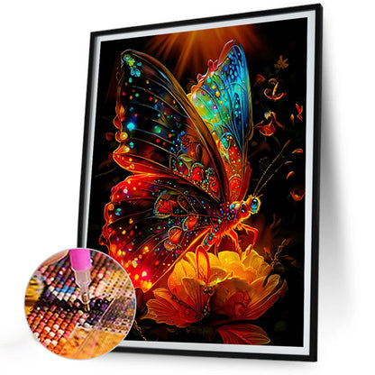 Luminous Butterfly - Full Round Drill Diamond Painting 30*40CM