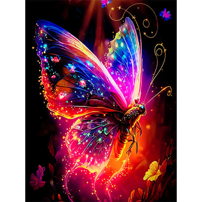 Luminous Butterfly - Full Round Drill Diamond Painting 30*40CM