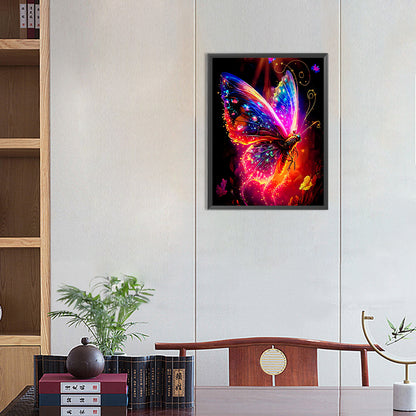 Luminous Butterfly - Full Round Drill Diamond Painting 30*40CM