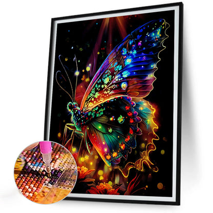 Luminous Butterfly - Full Round Drill Diamond Painting 30*40CM