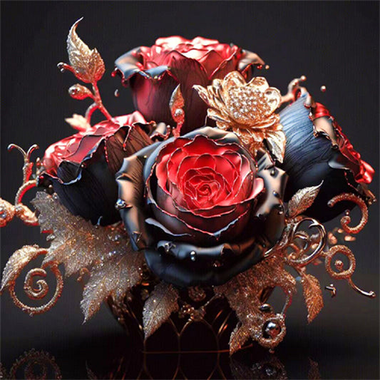 Metal Rose - Full Round Drill Diamond Painting 30*30CM