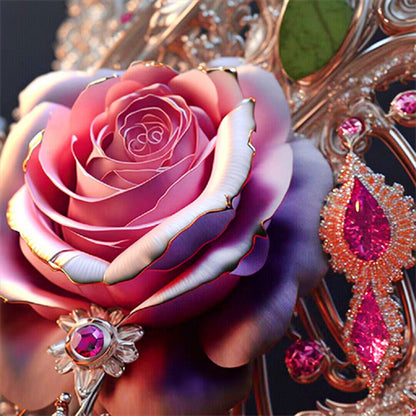 Metal Rose - Full Round Drill Diamond Painting 30*30CM