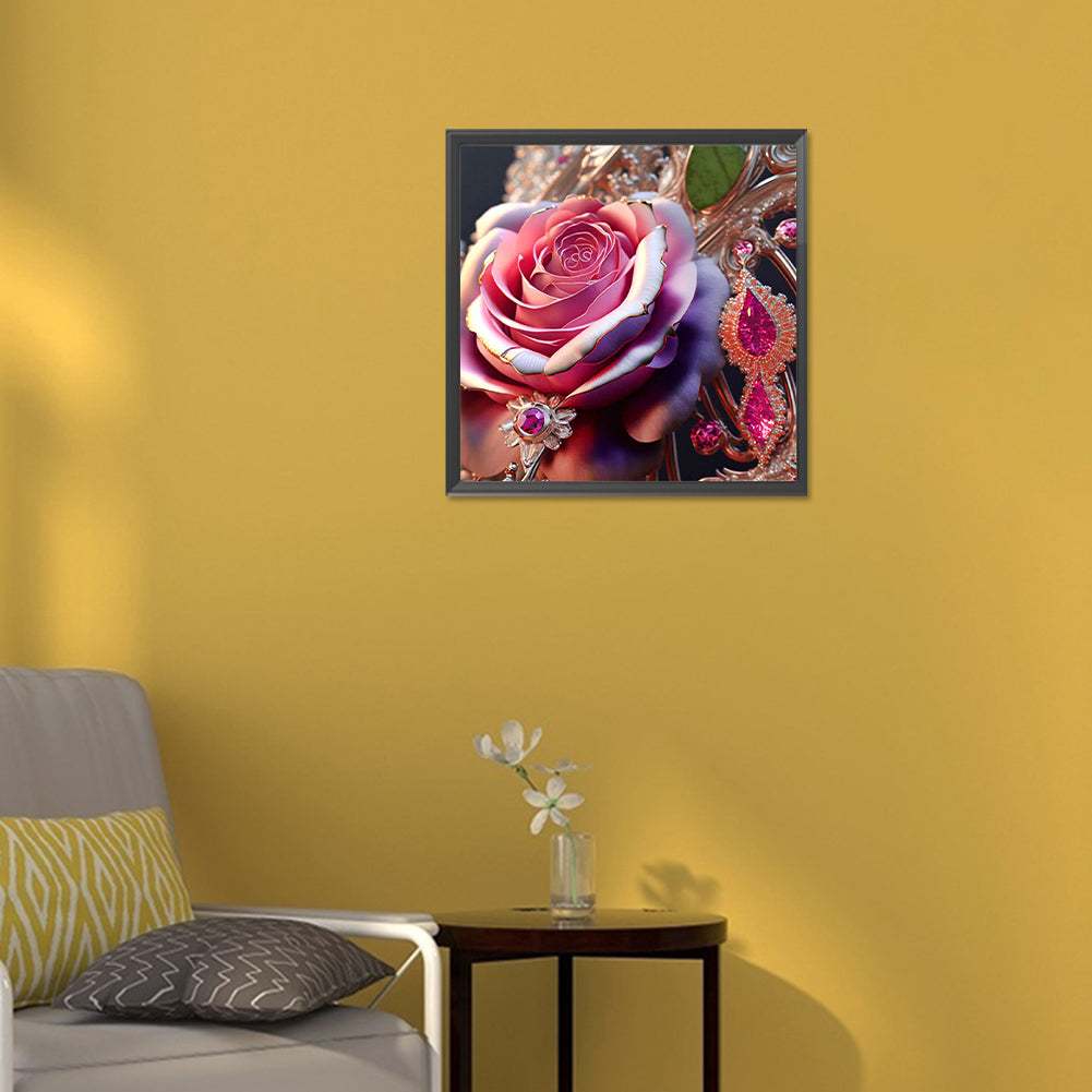 Metal Rose - Full Round Drill Diamond Painting 30*30CM