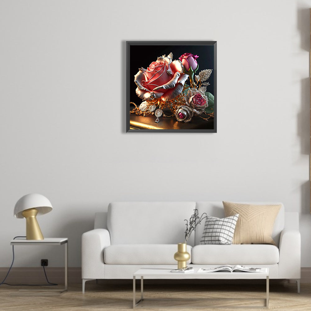 Metal Rose - Full Round Drill Diamond Painting 30*30CM