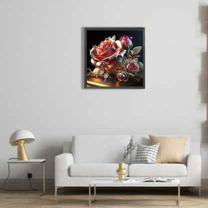 Metal Rose - Full Round Drill Diamond Painting 30*30CM