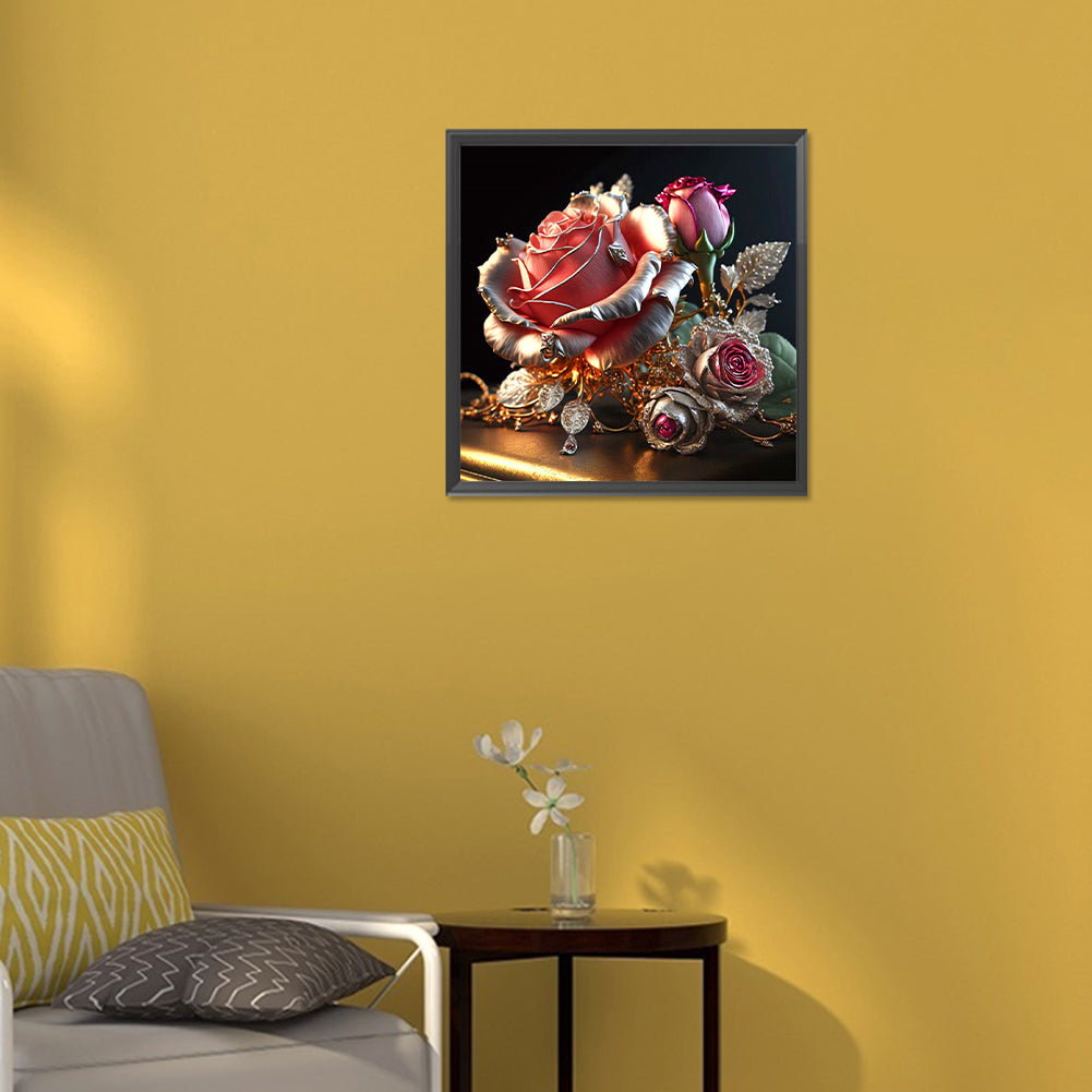 Metal Rose - Full Round Drill Diamond Painting 30*30CM