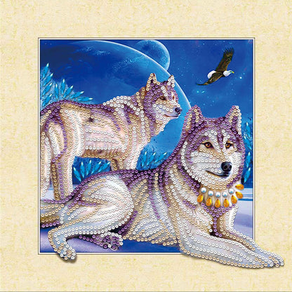 3D Painting Wolf - Special Shaped Drill Diamond Painting 30*30CM