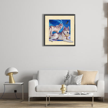 3D Painting Wolf - Special Shaped Drill Diamond Painting 30*30CM