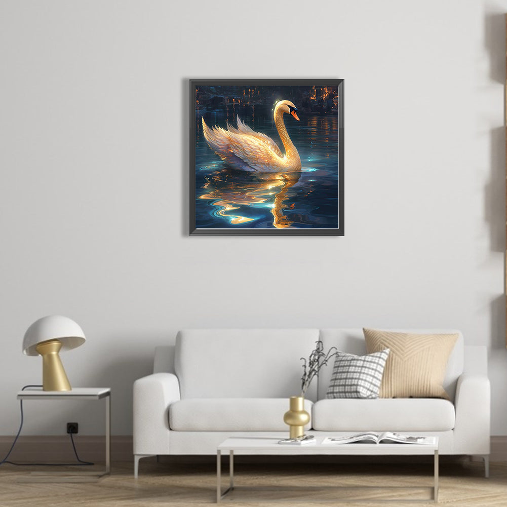 Golden Swan - AB Square Drill Diamond Painting 40*40CM