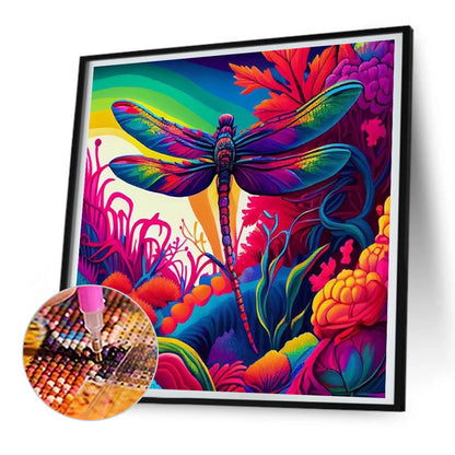 Dragonfly - Full Round Drill Diamond Painting 30*30CM