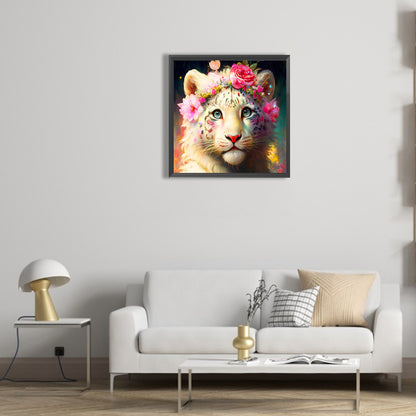 White Tiger - Full Round Drill Diamond Painting 30*30CM