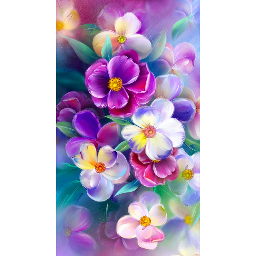 Pansy - Full Round Drill Diamond Painting 30*60CM