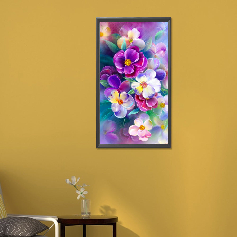 Pansy - Full Round Drill Diamond Painting 30*60CM