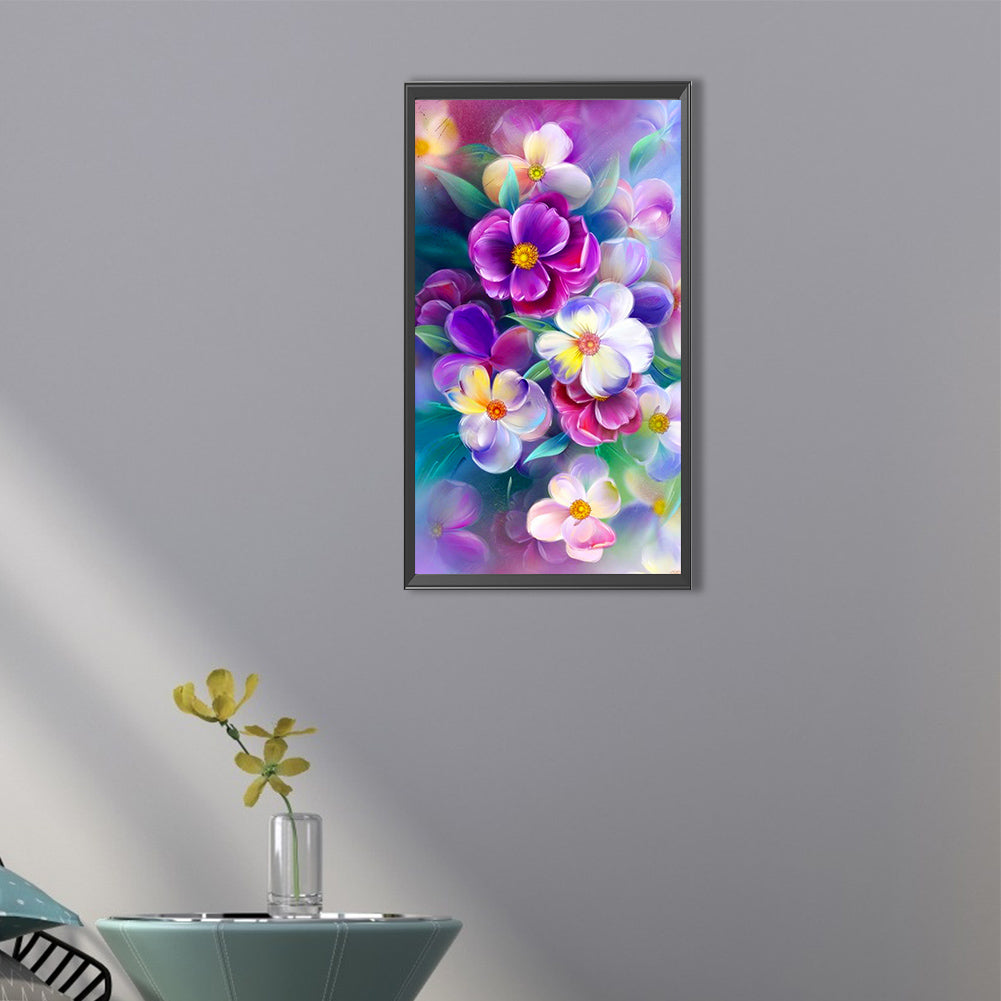 Pansy - Full Round Drill Diamond Painting 30*60CM