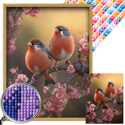 Bullfinch - AB Square Drill Diamond Painting 30*40CM