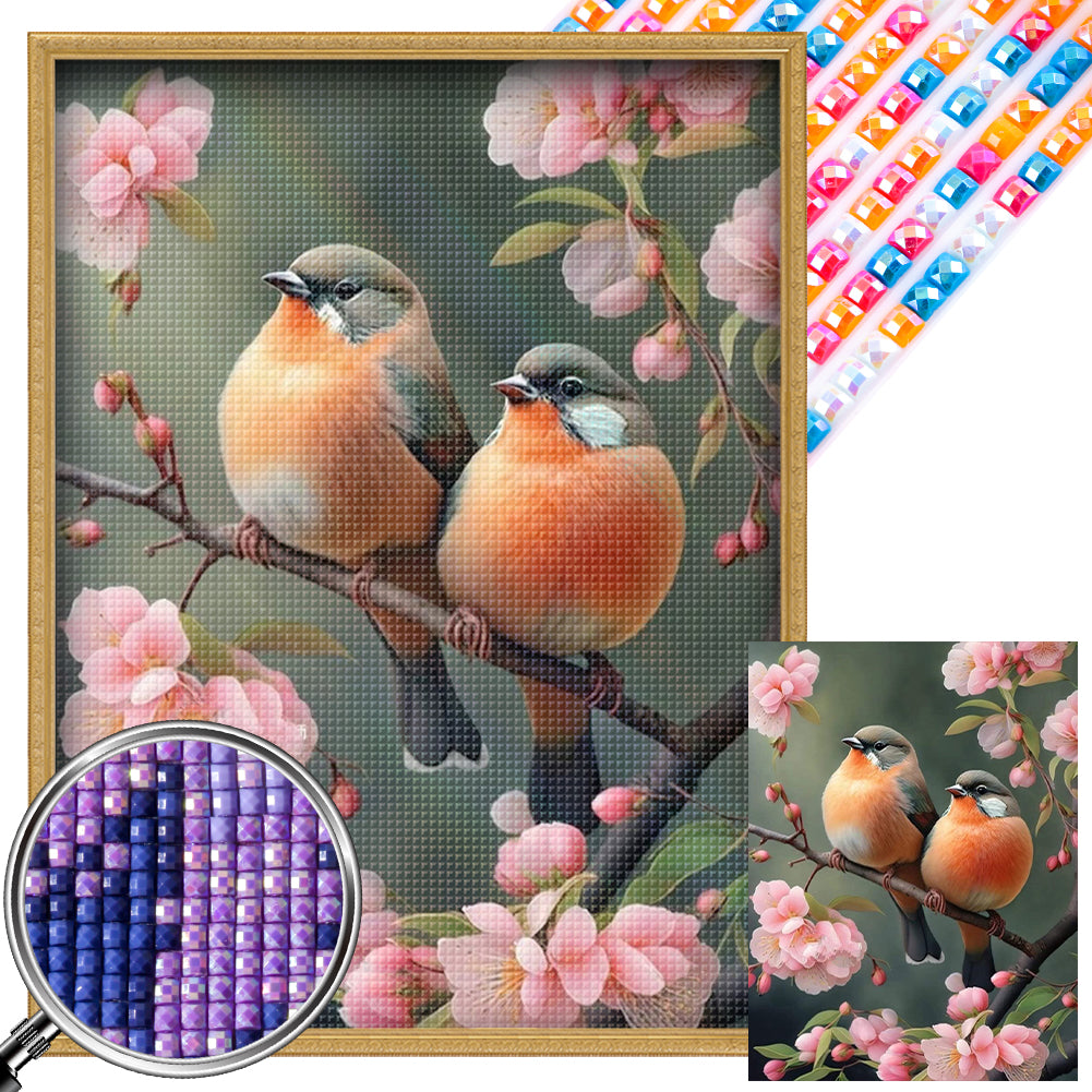 Bullfinch - AB Square Drill Diamond Painting 30*40CM