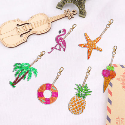 DIY Diamond Art Key Rings Double Sided Special Shaped for Kids Adult Home Party