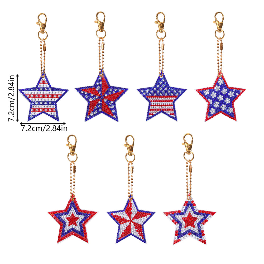 DIY Diamond Art Key Rings Double Sided Special Shaped for Kids Adult Home Party