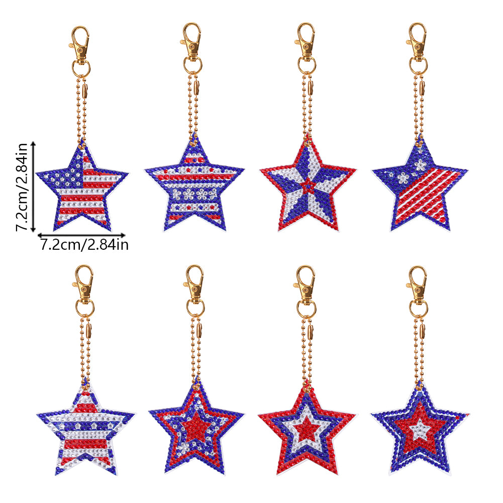 DIY Diamond Art Key Rings Double Sided Special Shaped for Kids Adult Home Party