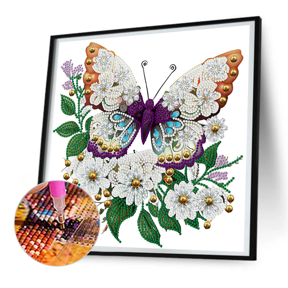 Butterfly - Special Shaped Drill Diamond Painting 30*30CM