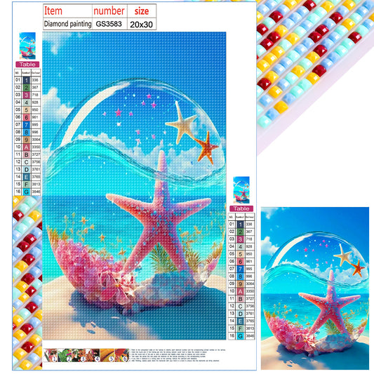 Beach Starfish - Full Square Drill Diamond Painting 20*30CM