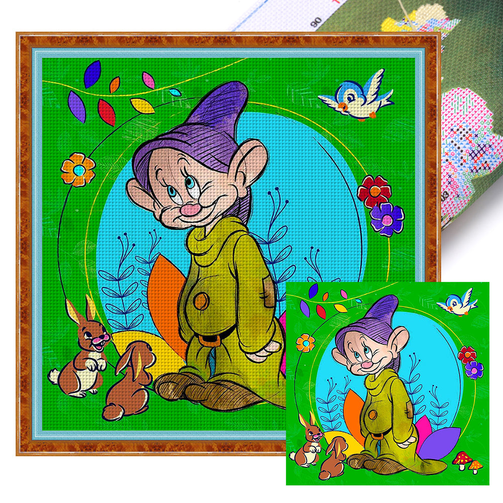 Disney Dwarf Confused Egg - 11CT Stamped Cross Stitch 50*50CM