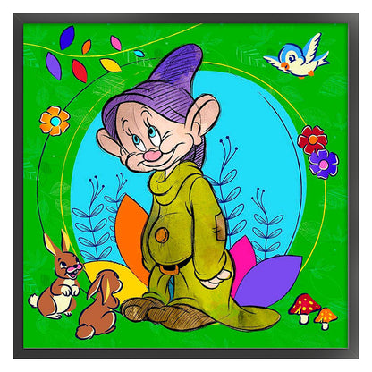 Disney Dwarf Confused Egg - 11CT Stamped Cross Stitch 50*50CM