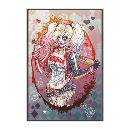 Dc Harley Quinn - 11CT Stamped Cross Stitch 50*75CM