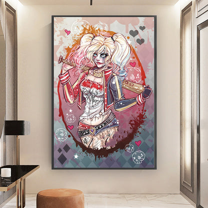 Dc Harley Quinn - 11CT Stamped Cross Stitch 50*75CM