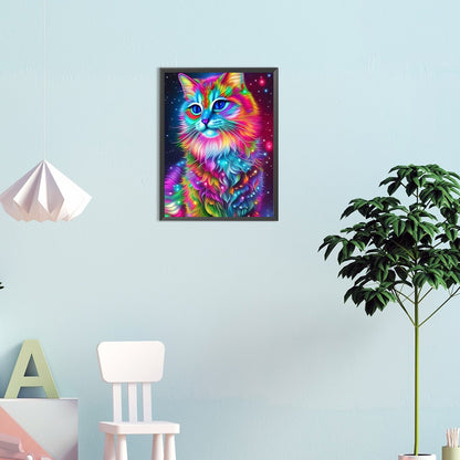 Colorful Cat - Full Round Drill Diamond Painting 30*40CM