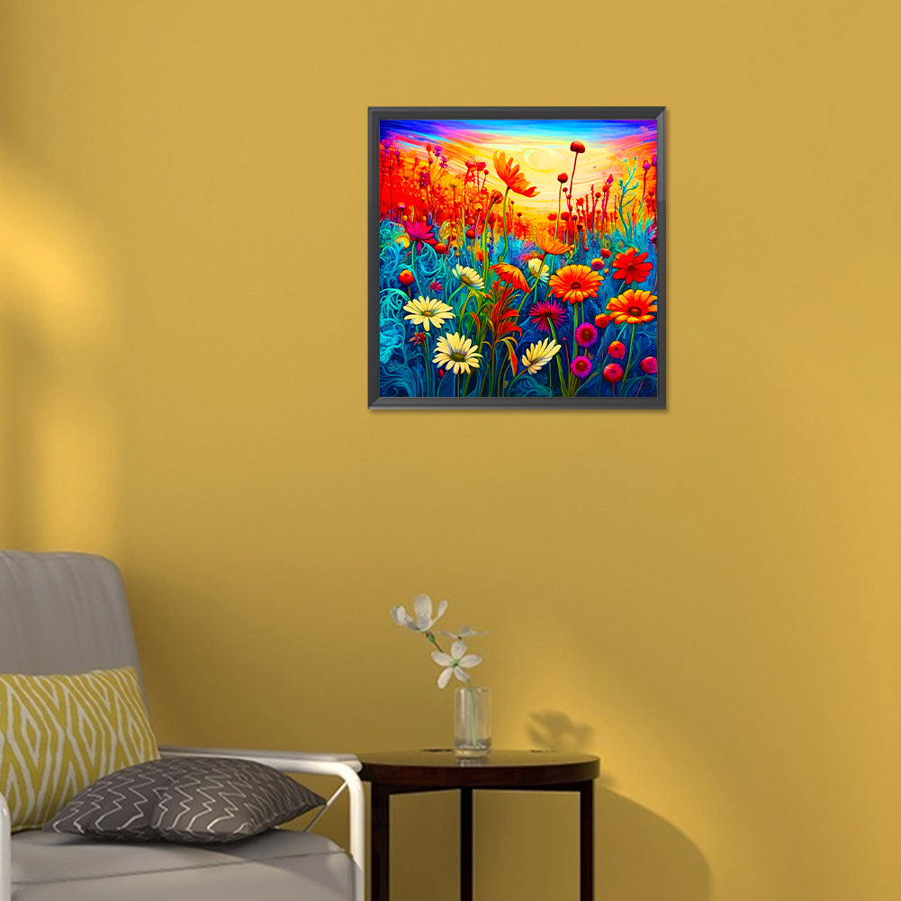 Daisy Field - Full Round Drill Diamond Painting 30*30CM