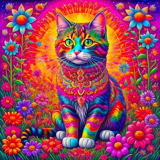 Cat - Full Round Drill Diamond Painting 30*30CM