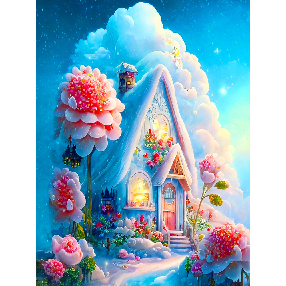 Seaside Cottage - Full Round Drill Diamond Painting 30*40CM