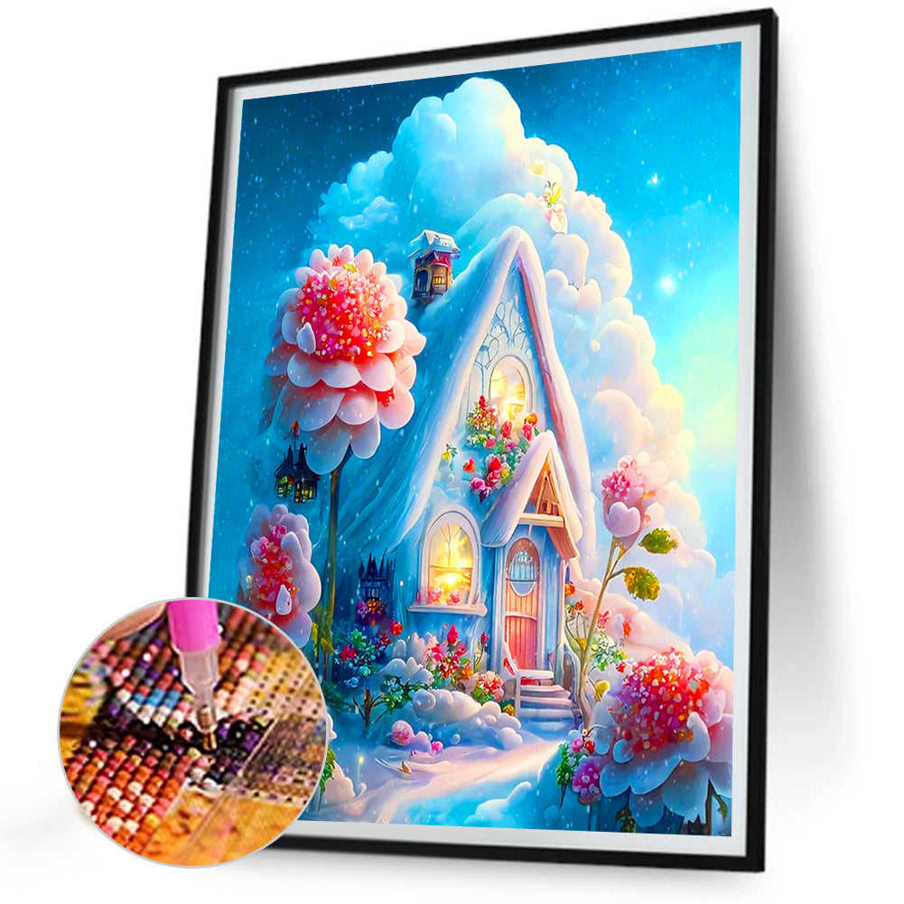 Seaside Cottage - Full Round Drill Diamond Painting 30*40CM