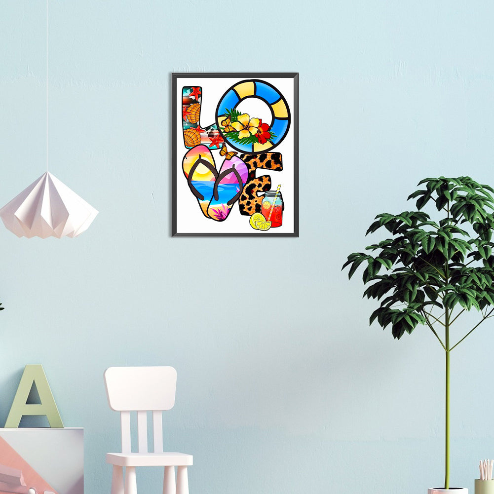 Summer Love - Full Round Drill Diamond Painting 30*40CM