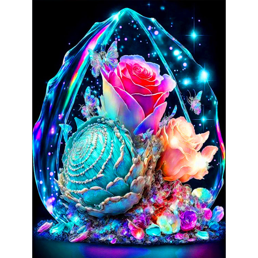 Crystal Flower - Full Round Drill Diamond Painting 30*40CM