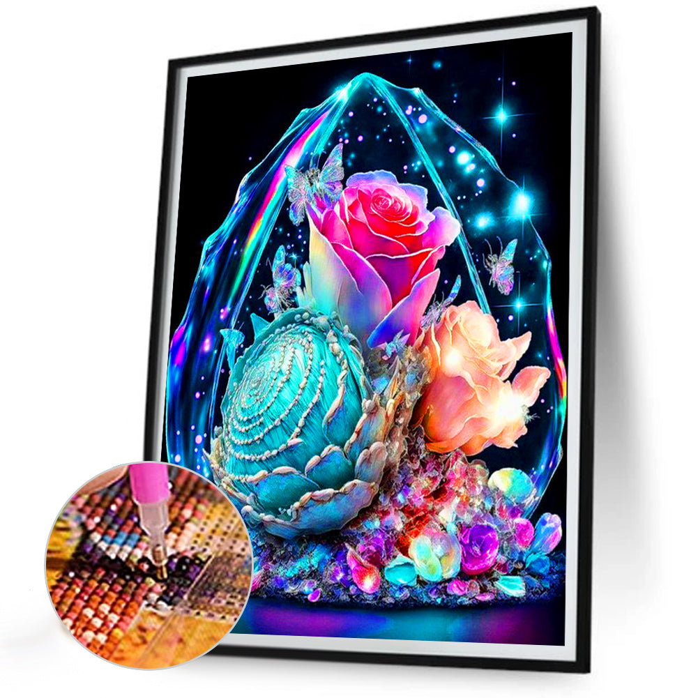 Crystal Flower - Full Round Drill Diamond Painting 30*40CM