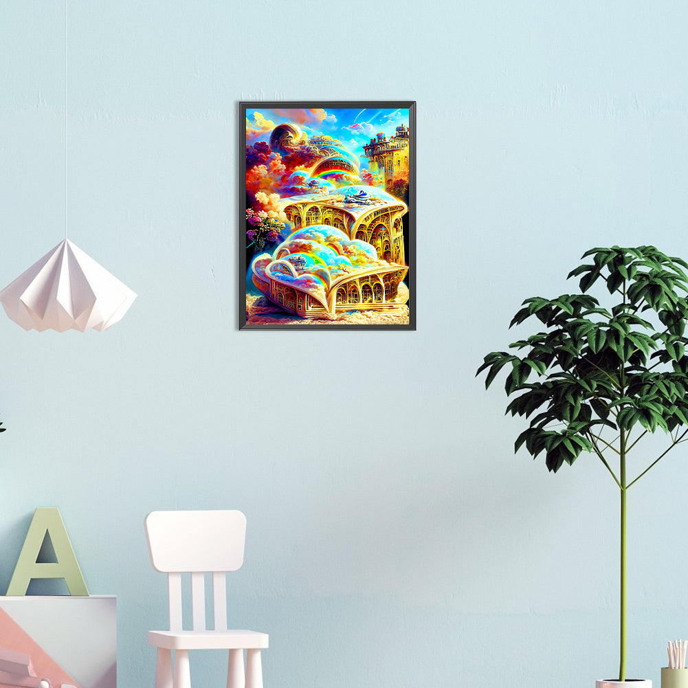 Colorful Building - Full Round Drill Diamond Painting 30*40CM