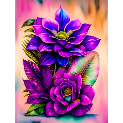Falling Flowers - Full Round Drill Diamond Painting 30*40CM