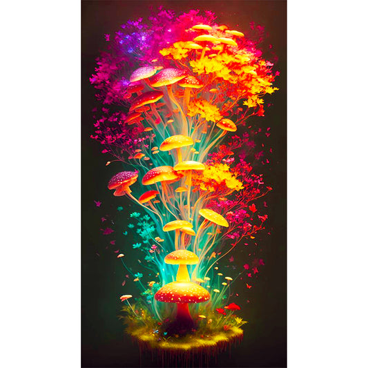 Mushroom - Full Round Drill Diamond Painting 30*60CM