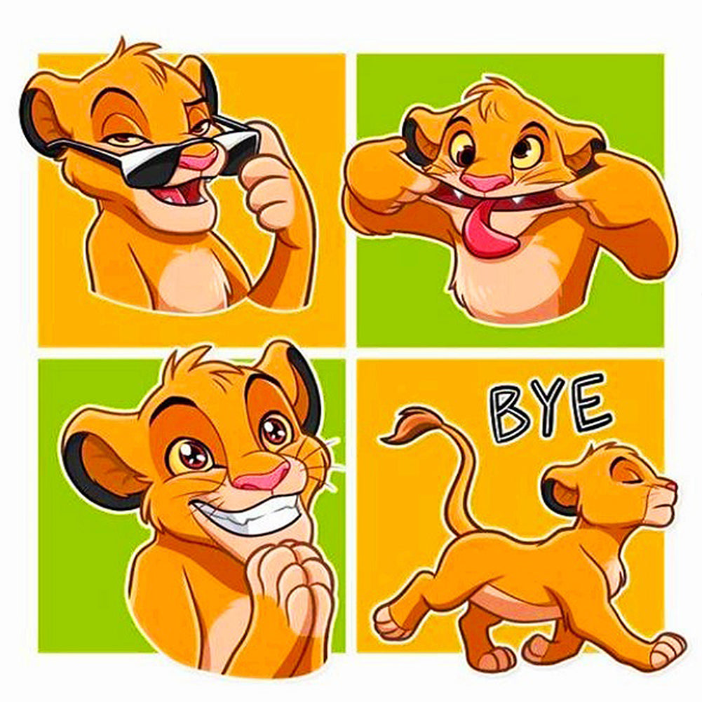 Lion King - Full Round Drill Diamond Painting 40*40CM