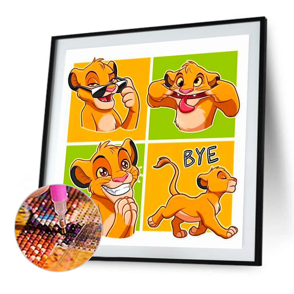 Lion King - Full Round Drill Diamond Painting 40*40CM