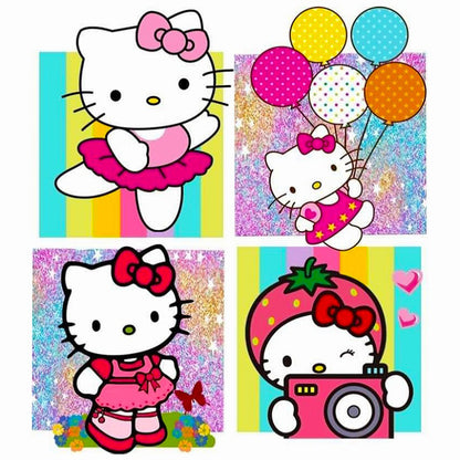 Hello Kitty - Full Round Drill Diamond Painting 40*40CM